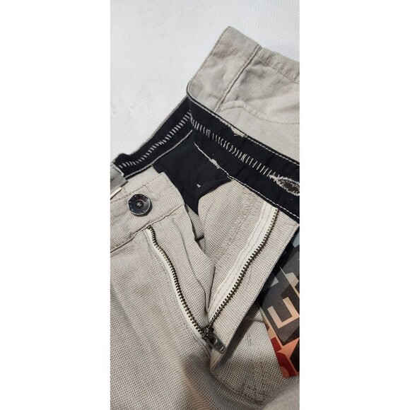 Hang Ten Shorts For Mens Size 36 Color Beige 100% Cotton With Pockets B9 - Picture 7 of 12